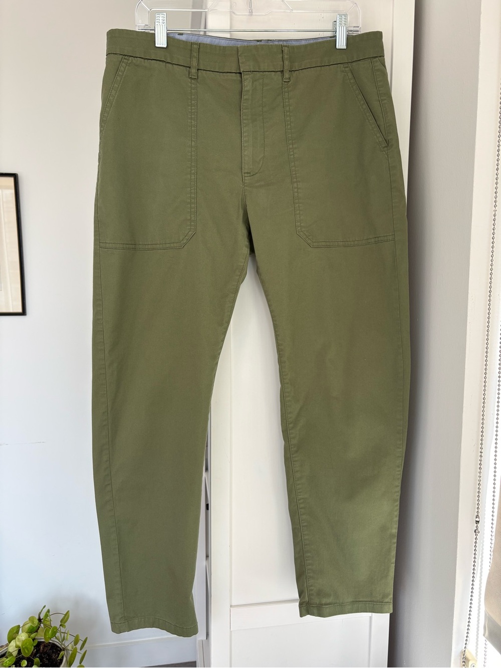J.Crew Slim Boyfriend Chino Pants Olive Green Utility Cotton Size 31